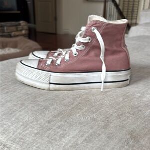 Women's Pink High-Top Sneakers